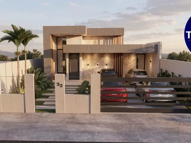 Imagem: A casa possui 3 Dormitórios, 1 Suíte, 4 Vagas na garagem,