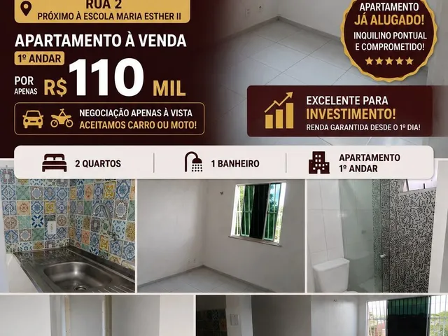 Imagem: APARTAMENTO À VENDA - 02 QUARTOS -PARQUE