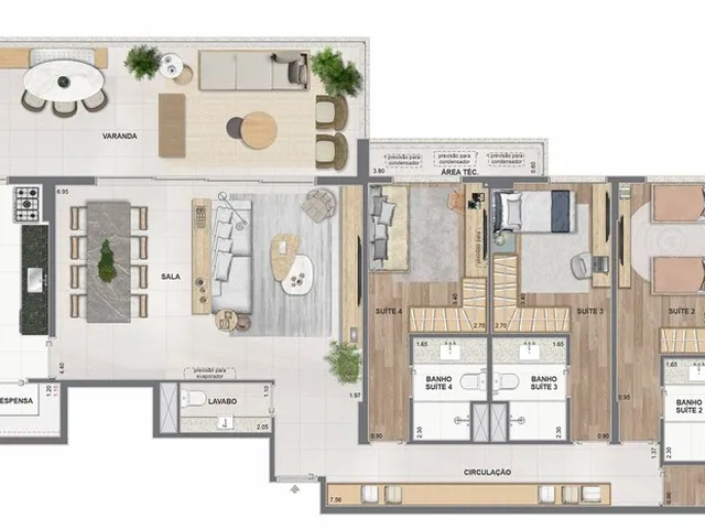 Imagem 6: Concept Apartamento com 4 dormitórios