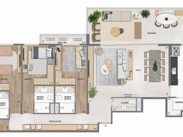 Imagem 7: Concept Apartamento com 4 dormitórios