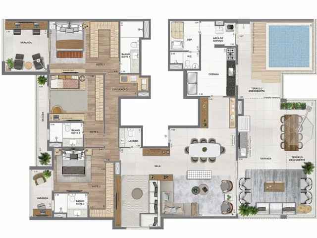 Imagem 8: Concept Apartamento com 4 dormitórios