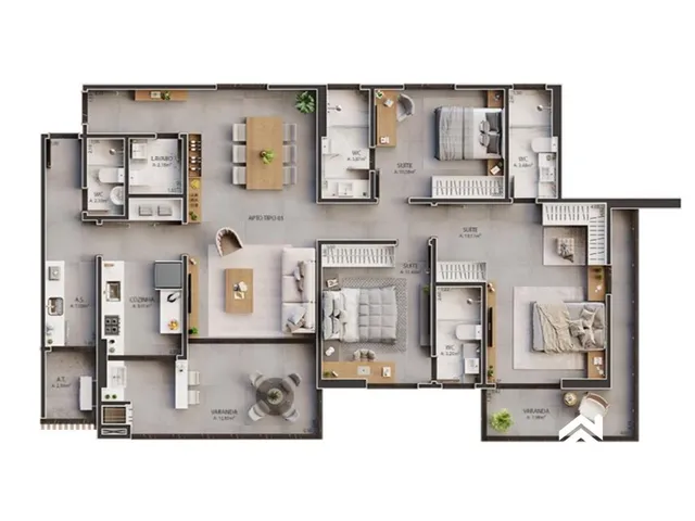 Imagem 15: Apresentamos um apartamento de tirar o fôlego, com uma área generosa de 131,77m²