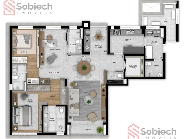 Imagem 2: Descubra o Álamo: um projeto de apartamento de alto padrão em Curitiba que vai