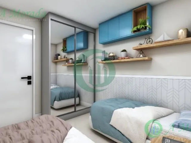 Imagem 6: Os apartamentos contam com 02 dormitórios, sendo 01 suíte, perfeitos para acomodar sua