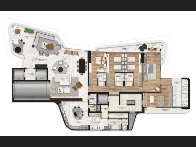 Imagem 9: Edifício Edge: Meireles, Apartamento com 362M², 4 Suítes, 5 Vagas de Garagem, Repasse