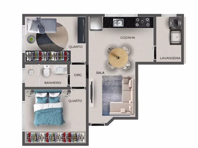 Imagem 4: Apartamento À Venda, 60 M² por R$ 315.000,00 - Cerrado - Patos de Minas/Mg