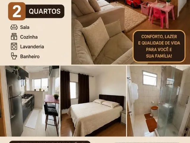 Imagem: O apartamento possui 2 Dormitórios, 1 Banheiro, 1 Vaga na