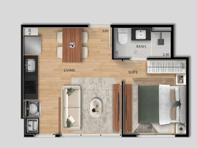 Imagem 6: FIT@370 Apartamento com 1 dormitório
