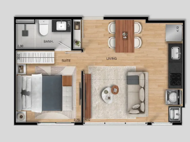 Imagem 7: FIT@370 Apartamento com 1 dormitório