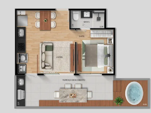 Imagem 12: FIT@370 Apartamento com 1 dormitório