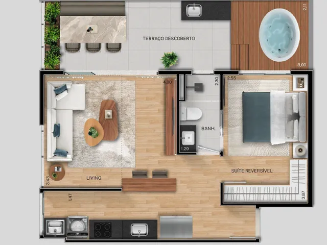 Imagem 15: FIT@370 Apartamento com 1 dormitório