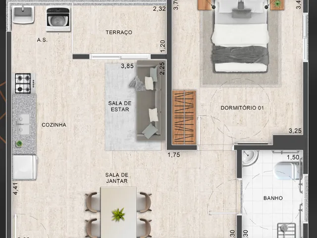 Imagem 8: Áurea Sky Apartamento com 1 dormitório