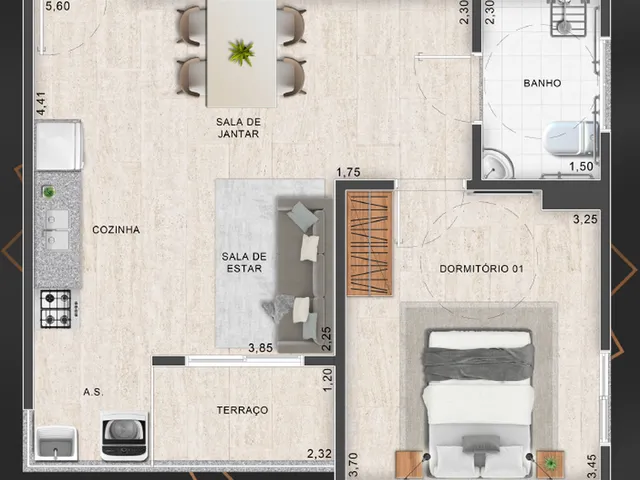 Imagem 9: Áurea Sky Apartamento com 1 dormitório