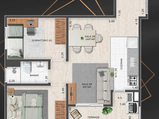 Imagem 10: Áurea Sky Apartamento com 1 dormitório