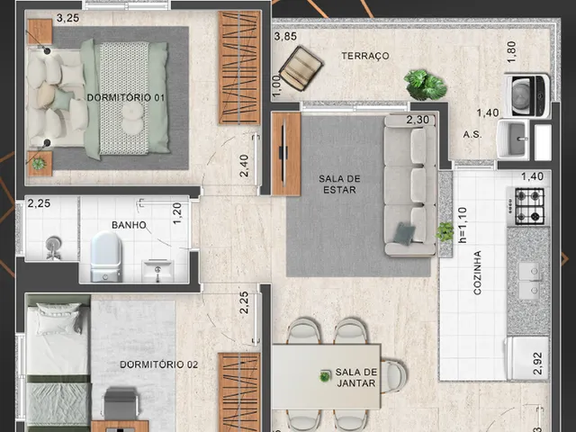 Imagem 12: Áurea Sky Apartamento com 1 dormitório