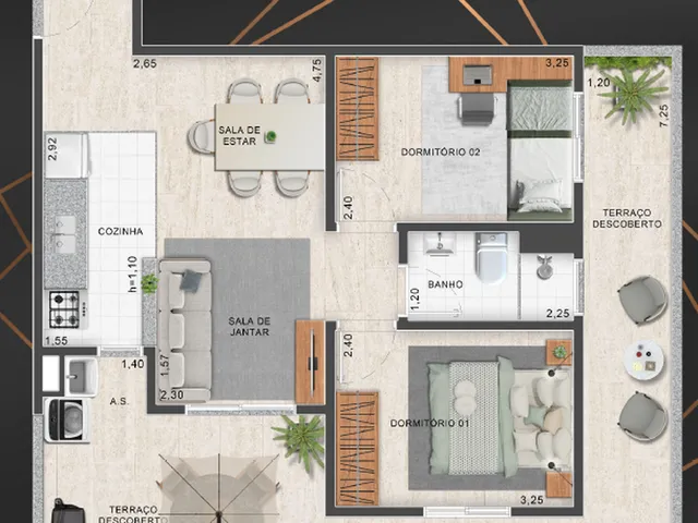 Imagem 16: Áurea Sky Apartamento com 1 dormitório