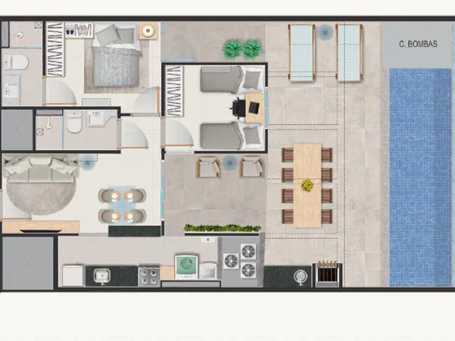 Imagem 9: Ilha de Okinawa Apartamento com 3 dormitórios