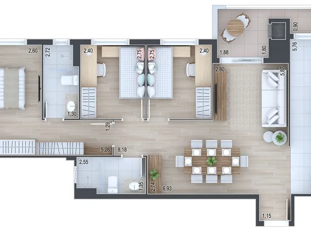 Imagem 10: Terrasse Joie Apartamento com 3 dormitórios