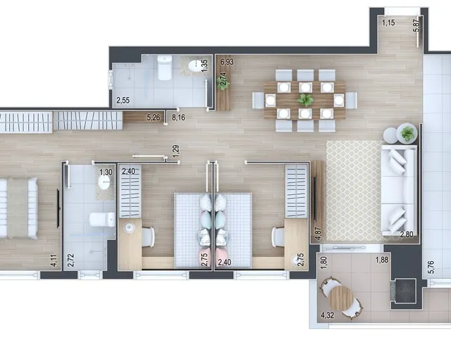 Imagem 11: Terrasse Joie Apartamento com 3 dormitórios