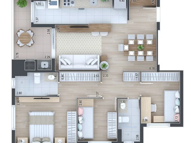 Imagem 15: Terrasse Joie Apartamento com 3 dormitórios