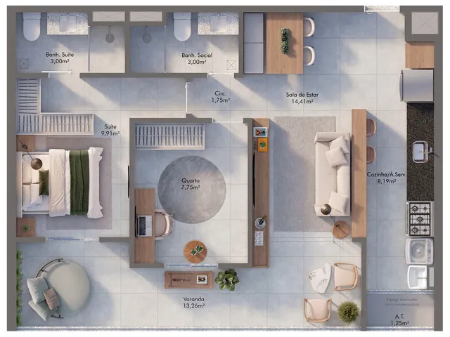 Imagem 11: Ita Living Apartamento com 1 dormitório