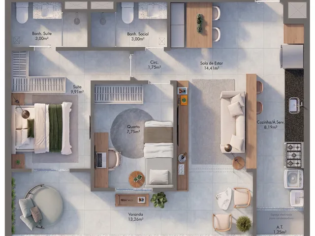 Imagem 9: Ita Living Apartamento com 1 dormitório