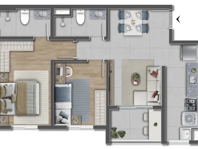 Imagem 10: Novo Enredo Apartamento com 2 dormitórios