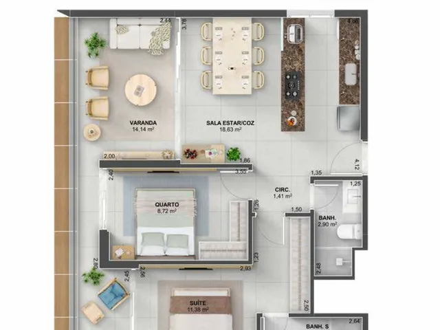 Imagem 3: Breeze Bacutia Apartamento com 2 dormitórios