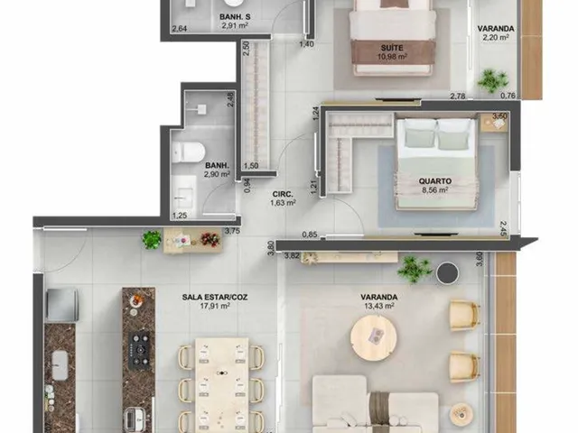 Imagem 4: Breeze Bacutia Apartamento com 2 dormitórios