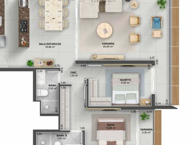 Imagem 5: Breeze Bacutia Apartamento com 2 dormitórios