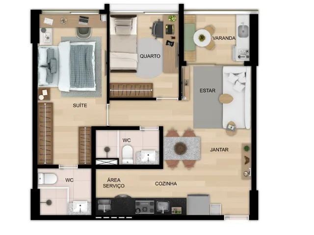 Imagem 4: Casa Moser Apartamento com 2 dormitórios