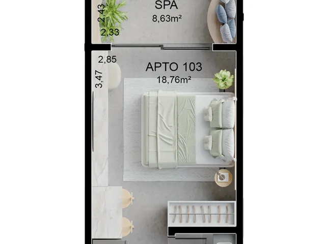 Imagem 10: Mares Blanc Apartamento com 1 dormitório