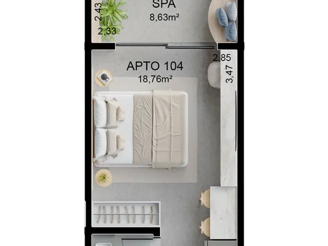 Imagem 11: Mares Blanc Apartamento com 1 dormitório