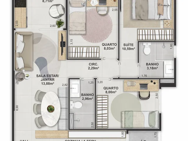 Imagem 6: Lúmea Camburi Apartamento com 3 dormitórios