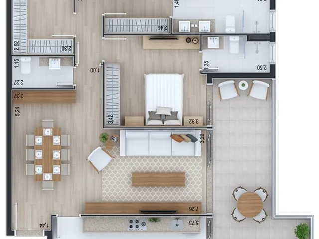 Imagem 5: Terrasse Nature Apartamento com 3 dormitórios