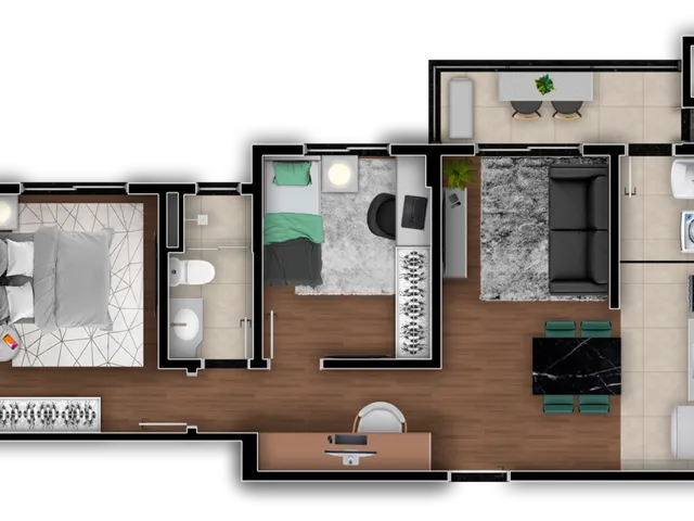 Imagem 5: Aquarela Apartamento com 3 dormitórios