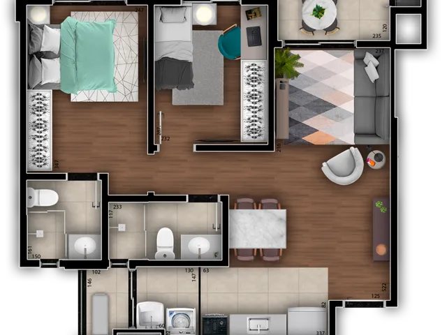 Imagem 7: Aquarela Apartamento com 3 dormitórios