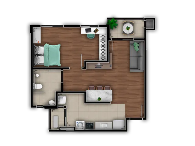 Imagem 8: Aquarela Apartamento com 3 dormitórios