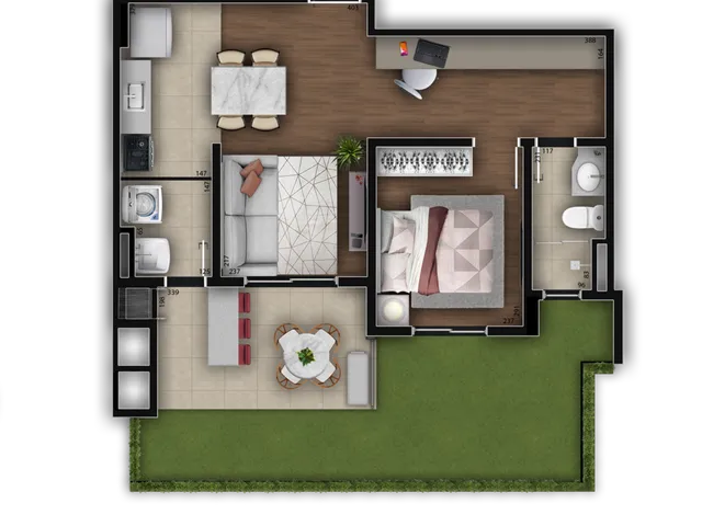 Imagem 10: Aquarela Apartamento com 3 dormitórios