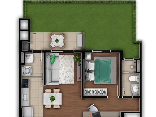 Imagem 12: Aquarela Apartamento com 3 dormitórios