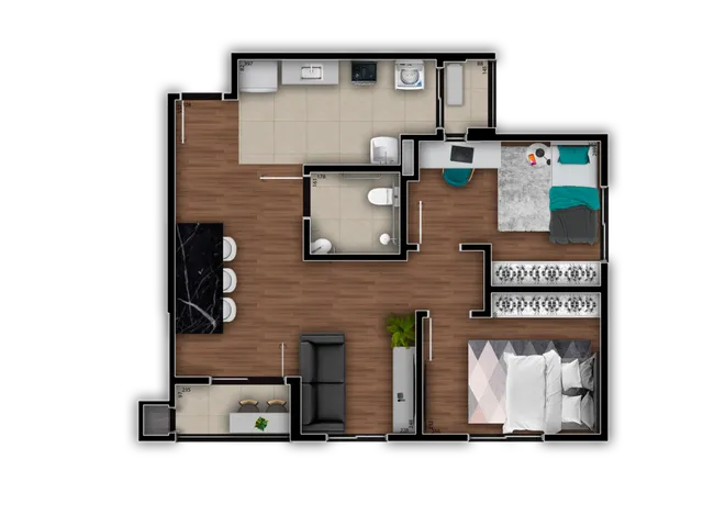 Imagem 14: Aquarela Apartamento com 3 dormitórios