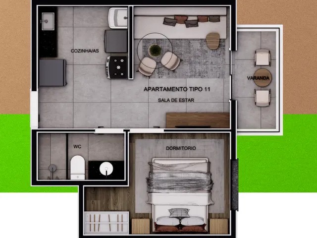 Imagem 3: Innove Jacuí Apartamento com 2 dormitórios