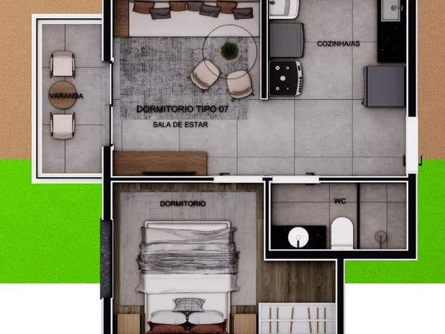Imagem 4: Innove Jacuí Apartamento com 2 dormitórios