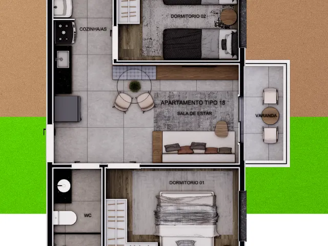 Imagem 6: Innove Jacuí Apartamento com 2 dormitórios