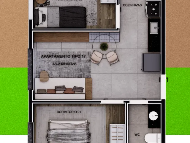 Imagem 7: Innove Jacuí Apartamento com 2 dormitórios