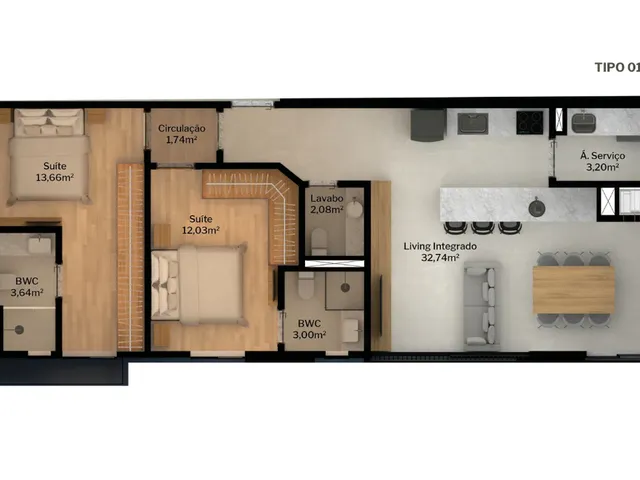 Imagem 7: Mônaco Unique Apartamento com 2 dormitórios