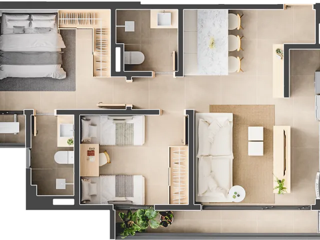 Imagem 11: Louvre du Parc Apartamento com 3 dormitórios