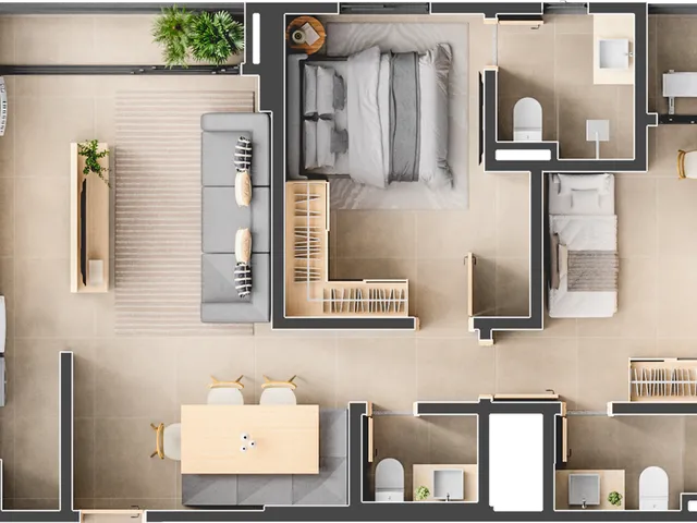Imagem 12: Louvre du Parc Apartamento com 3 dormitórios