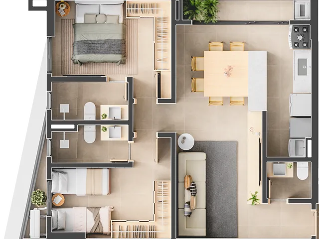 Imagem 13: Louvre du Parc Apartamento com 3 dormitórios