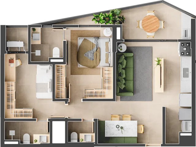 Imagem 14: Louvre du Parc Apartamento com 3 dormitórios